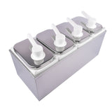 8L Stainless Steel Sauce Pump Dispenser Squeeze Condiment Dispensing Container Condiment Pump 02010856