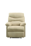 ZUN Beige Recliner with Pillow Top Armrest B062P215431