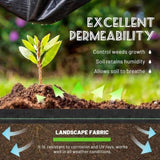 ZUN Weed Barrier Landscape Fabric Heavy Duty,Weed Block Gardening Ground Cover Mat, Weed Control Garden 47603032