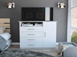Montauk 5-Shelf Wall Mounted Shoe Cabinet with Mirror Door White B06280561