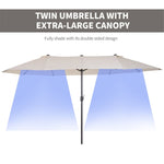 ZUN Outdoor beach umbrella/ Double-SidedMarket Umbrella （Prohibited by WalMart） 99467900