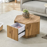 Simple and Practical! MDF material hexagonal coffee table with drawers.Made of high-quality W1151P264015