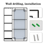 30X44 Ines Modern Vanity Mirror with Multi-functional Shelf, Large bathroom Mirror, Black Frame W708P235372
