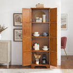 ZUN 72.4" Tall Storage Cabinet Tall Storage Cabinet with 8 Doors and 4 Shelves ,Bookshelf Living Room, W1758P211012