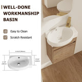 Soft Close Doors Bathroom Vanity With Sink,16 Inch For Small Bathroom W999125018