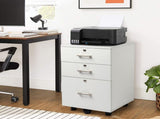 White Wood Grain Density Board Three Drawers Wooden Filing Cabinet 70600637