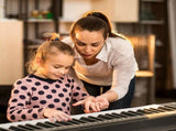 GEP-109 61 Key Lighting Keyboard with Piano Stand, Piano Bench, Built In 10694817