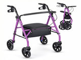 2-in-1 Rollator Walker with Seat , 8-Inch Large Wheels & Versatile Braking System, 15862694