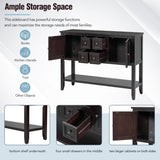 Cambridge Series Ample Storage Vintage Console Table with Four Small Drawers and Bottom Shelf for 41041948
