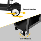 ZUN Welding Cart Heavy Duty, Mig Tig Welder Cart for Plasma Cutting Machine with 3-Tier Shelf, Side 38755649