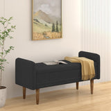 Teddy velvet storage stool, ,with storage space, suitable for apartments, living rooms and W487P205943