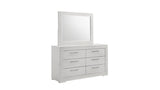 Blanca Modern Style Mirror Made with Wood in White B009P243270