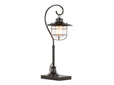 Landen 33" Contemporary Metal Task Lamp in Oil Rubbed Bronze with Clear Glass Shade from Grandview B202P224119