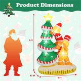 7ft Inflatable Christmas Tree with Gingerbread Men - 7 LED Lights, IP44 Waterproof, Quick 13427032