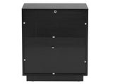 Black P2 Density Board Wavy Pattern Drawer Front 454070cm Two-Drawer Bedside Cabinet 75644100