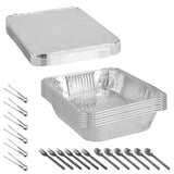 36-Pcs Disposable Chaffing Buffet with-Covers, Utensils Premium Chafing Dish Set for Events, 88920939