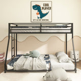 Adam Sturdy Twin over Full Bunk Metal Black for Kids and Adult, Low Profile Twin over Full Bunk B083P152992