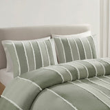 Full/Queen 3 Piece Striped Cotton Duvet Cover Set B035P217804