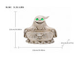 Halloween Ghost Storage Bowl Figurine, Spooky Candy Dish with LED Light for Halloween Party 02679682