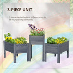 ZUN Wooden Planter、Flower shelf,Wood Planter Box-Gray 77839452