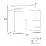 ZUN Manaos Writing Computer Desk , Multiple Shelves, One Drawer B070P188824