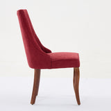 Rayon Cloth Flocking Linen Dining Chairs Channel Kitchen Dinner Chair Comfy Fabric Upholstered W1143P233647