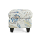 Springfield Upholstered Ottoman, Beige&Blue N757P233921F