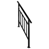 Matte Black Outdoor 3 Level Iron Handrail 18782841