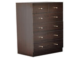 Brown particleboard with a textured melamine finish, 66*40*111cm, 42 drawer cabinet, matte gold 73782149