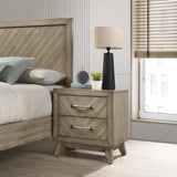 Arena Contemporary 2-Drawer Nightstand, Antique Gray T2574P225174