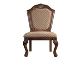 Beige and Cherry Solid Back Side Chairs B062P189084