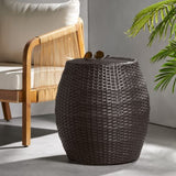 Outdoor Wicker 14.00" Patio Side Table 60746.00MBN