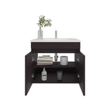FM FURNITURE Rainbow City Vanity with 2 Doors, Wengue B128P293884