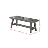 ZUN Sturdy Wood Dining Bench, Grey SR011775