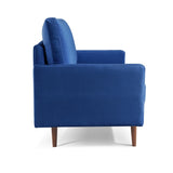 ZUN 57.1” Modern Decor Upholstered Sofa Furniture, Wide Velvet Fabric Loveseat Couch, Solid Wooden Frame B082111403