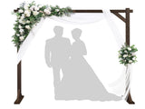 7.2ft Wooden Wedding Arch Dark Brown 88718701