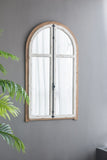 27.5" x 3" x 48" Arch Wood Wall Mirror W2078P153999