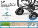 Heavy Duty Garden Hose Reel Cart with 10" Pneumatic Wheels, Large Capacity Hose Winder with Storage 20493154