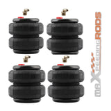 4x Air Suspension Spring Bags 2500lb For Heavy Duty 1/2"NPT 3/8"-16UNC 68811907