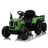 ZUN Ride on Tractor with Trailer,12V Battery Powered Electric Tractor Toy w/Remote Control,electric car W1396124970