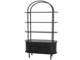 Arched Ceiling 4-Layer Open Shelving Double-Door Roller Shutter Display Case Display Rack with 44561009