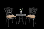 ZUN Bistro Set 3 Piece Rustproof Cast Aluminum Patio Furniture Sets 2 Chairs and 1 Round Table Outdoor, W640P251296