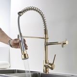 Commercial Kitchen Faucet with Pull Down Sprayer, Single Handle Single Lever Kitchen Sink Faucet W1932P172311