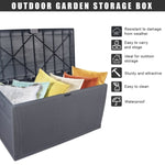 ZUN 120gal 460L Outdoor Garden Plastic Storage Deck Box Chest Tools Cushions Toys Lockable Seat 41782722