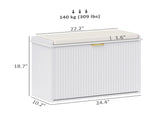 24.4" Flip-Drawer Shoe Storage Bench, Entryway Bench with Padded Seat Cushion & Shoe Cabinet, White 39969023