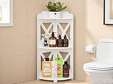 Corner Shelf Stand, 3 Tier Freestanding Bathroom Counter Storage Shelves Shower Rack for Small 10811422