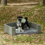 ZUN Dog Bed, Pet Bed, Pet Enclosures, Pet Outdoor Pet Patio Seasonal PE Wicker Pet W170390114