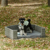 ZUN Dog Bed, Pet Bed, Pet Enclosures, Pet Outdoor Pet Patio Seasonal PE Wicker Pet W170390114