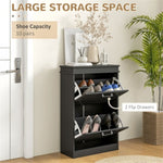 ZUN Shoe Storage Cabinet-Black （Prohibited by WalMart） 01088751