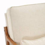 ZUN Oak Armrest Oak Upholstered Single Lounge Chair Indoor Lounge Chair Off-White 92676491